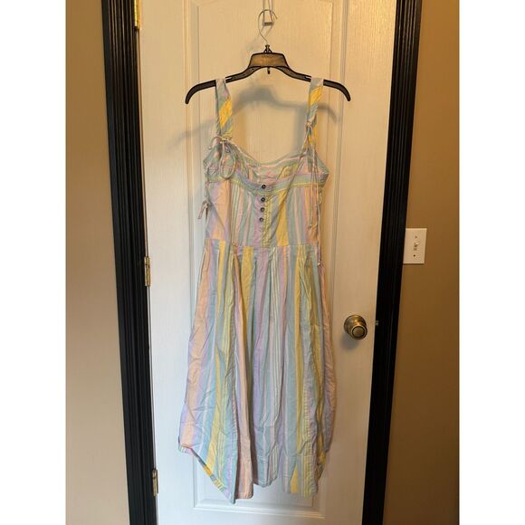 Free People Dresses & Skirts - Free People Primavera Stripe Cotton Midi Dress